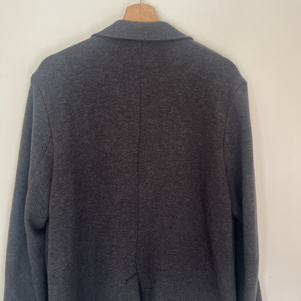 Faherty Inlet Knit Blazer Jacket XL Charcoal Gray Women's Dark Academia - Picture 7 of 8